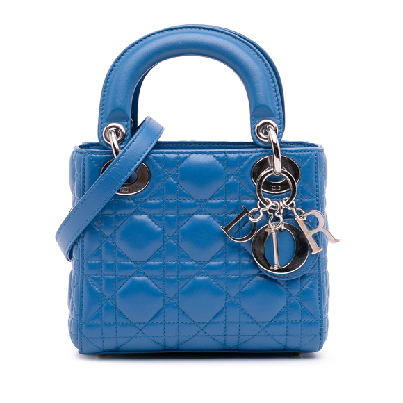 Pre-Loved Dior Mini Lambskin Cannage Lady Dior - Picture 1 of 11